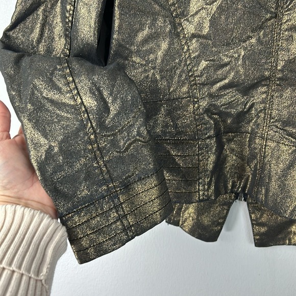 WHBM Coated Metallic Band Jacket Gold NWT Size 10 - Picture 13 of 13